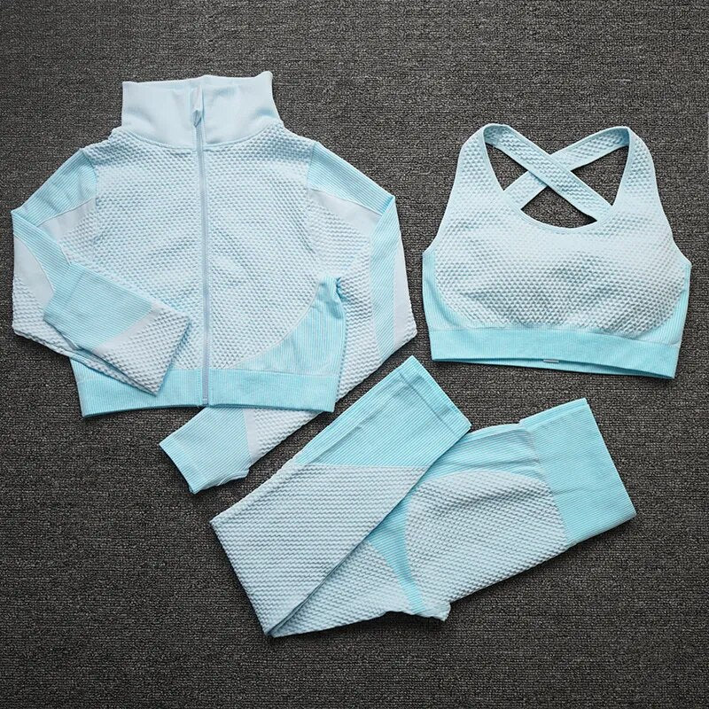 3PCS Seamless Women Yoga Set