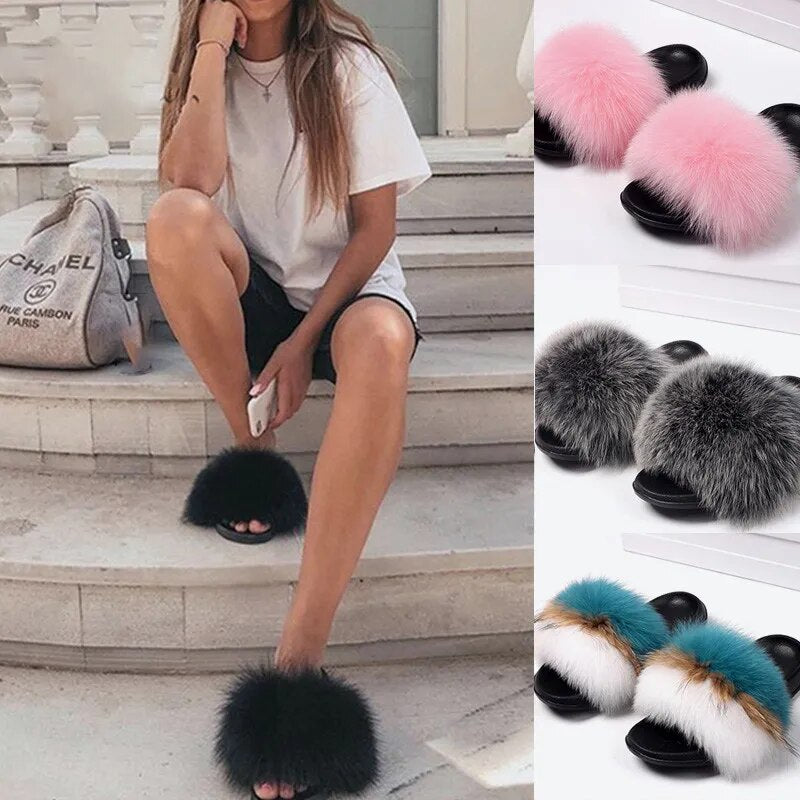 Summer Fur Slippers