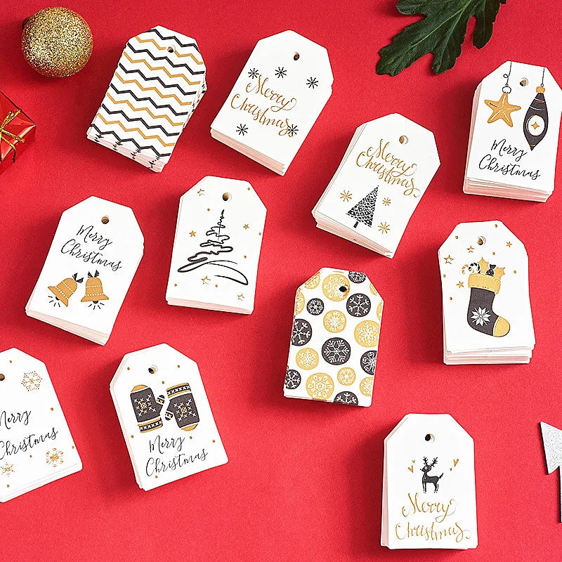 50pcs Merry Christmas Tags