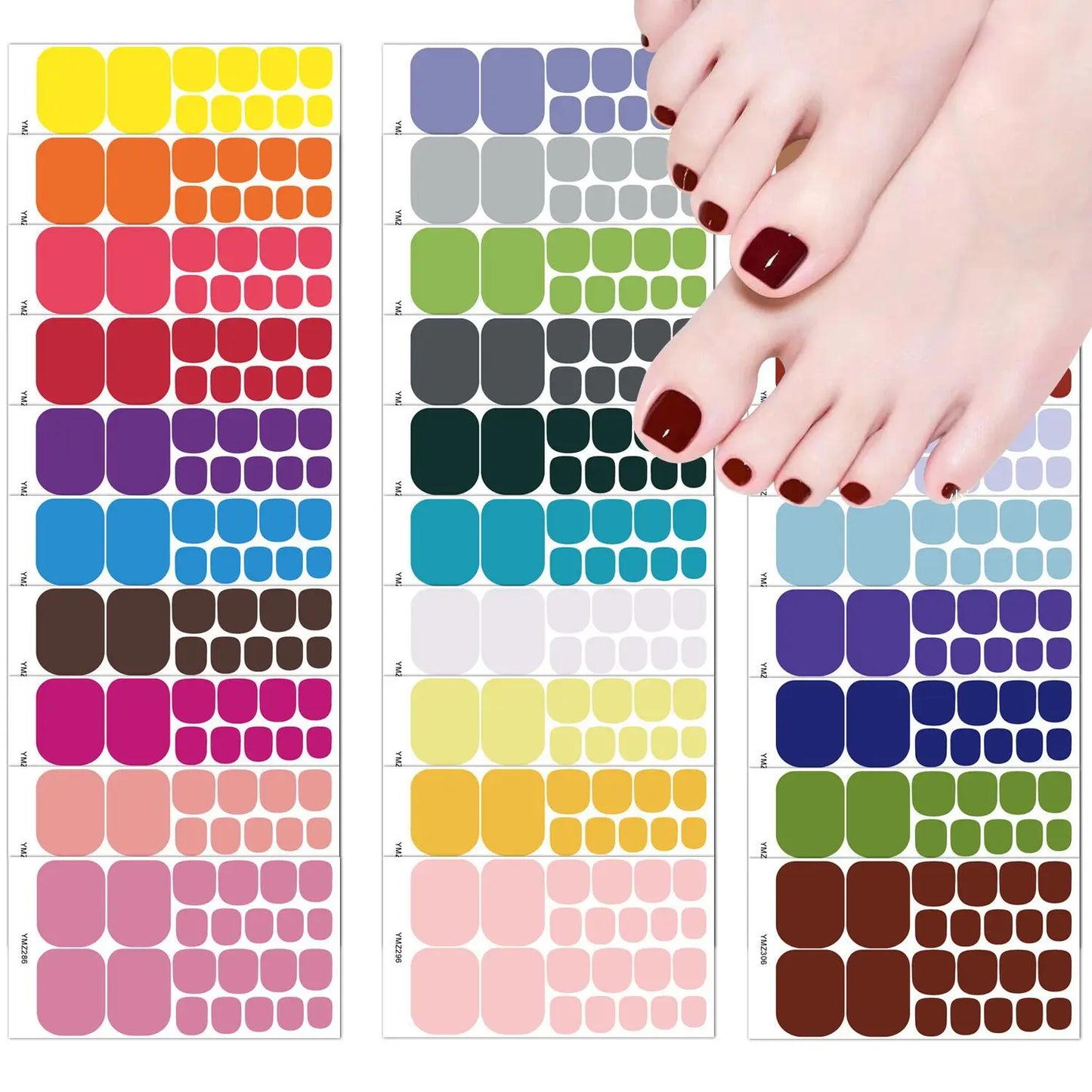 Color Toenail Stickers