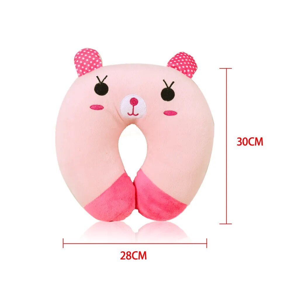 9 Colors Soft U-Shaped Plush Sleep Neck Protection Pillow