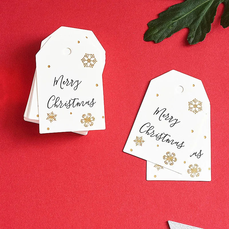 50pcs Merry Christmas Tags