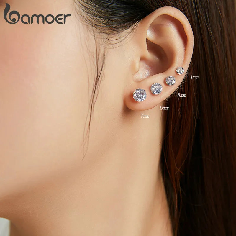 Stud Earrings 925 Sterling Silver