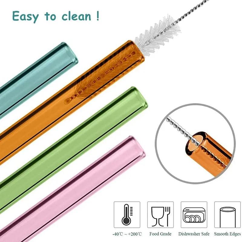 Glass Straws Eco Friendly Reusable