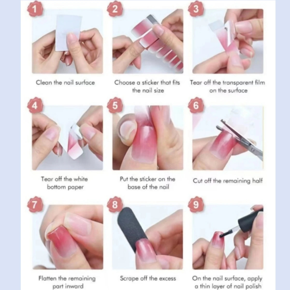 DIY Nail Polish Strips Wraps