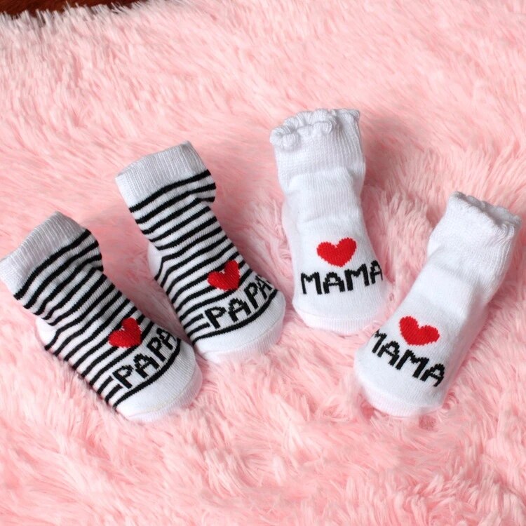 1 Pair Cotton Baby Socks Rubber Anti Slip