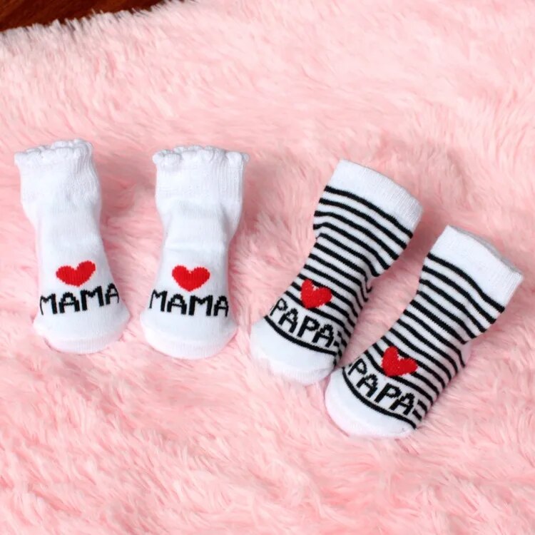 1 Pair Cotton Baby Socks Rubber Anti Slip