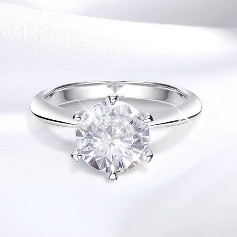 Smyoue GRA Certified 1-5CT Moissanite Ring VVS1 Lab Diamond Solitaire Ring