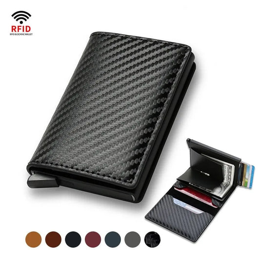 Rfid Aluminum Men Wallet Card Holders Purse Carbon Fiber