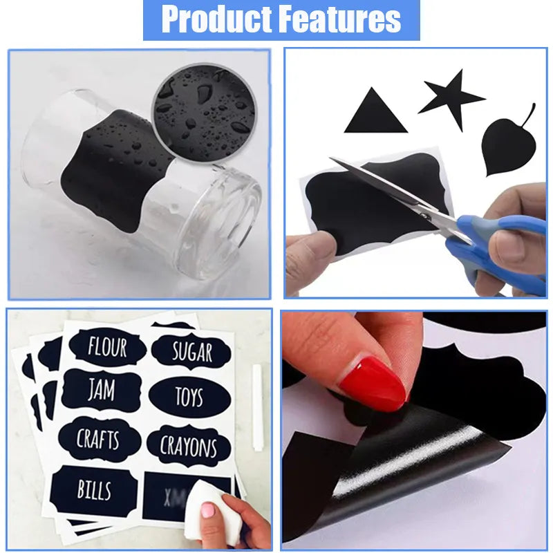 Jar Labels Erasable Chalkboard Labels Waterproof