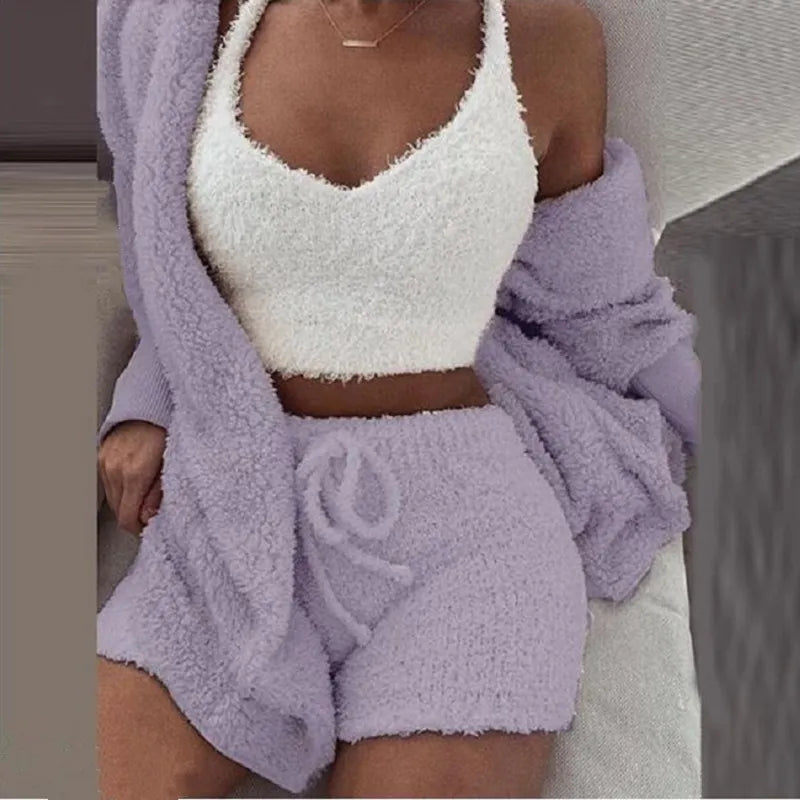 Fluffy Pajamas Set