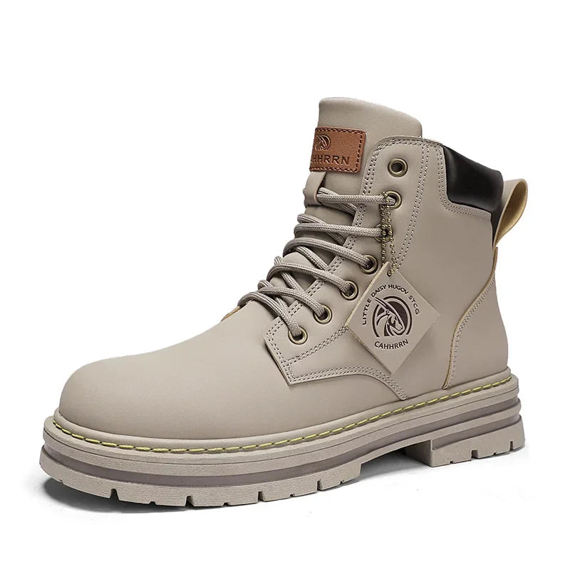 High Top Boots Men's Leather Shoes