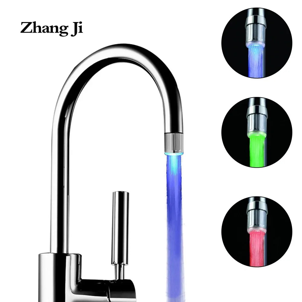 LED Temperature Sensitive 3-Color Light-up Faucet Kitchen