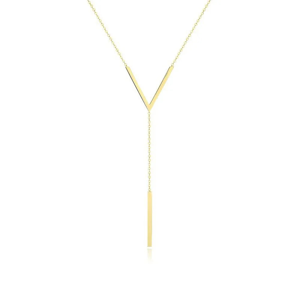 V-shaped Long Necklace