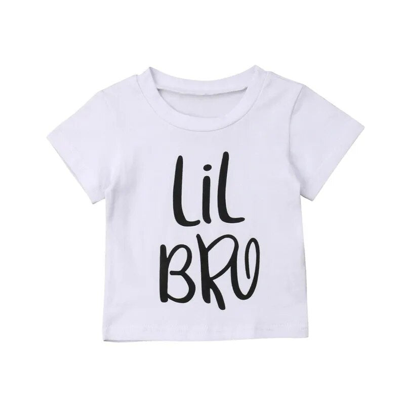 Big Sister Little Brother Twins Kids Tshirt