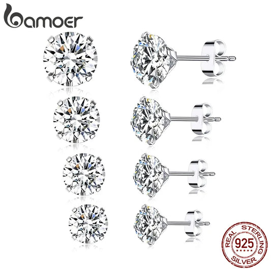 Stud Earrings 925 Sterling Silver