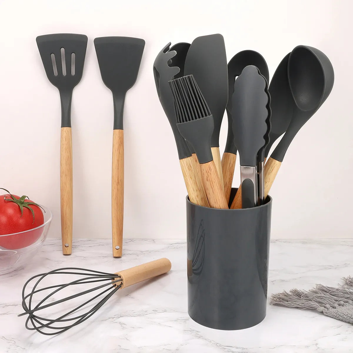 12Pcs Silicone Kitchen Utensils