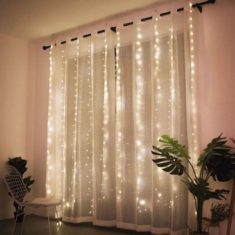 USB Festoon String Light Fairy Garland Curtain