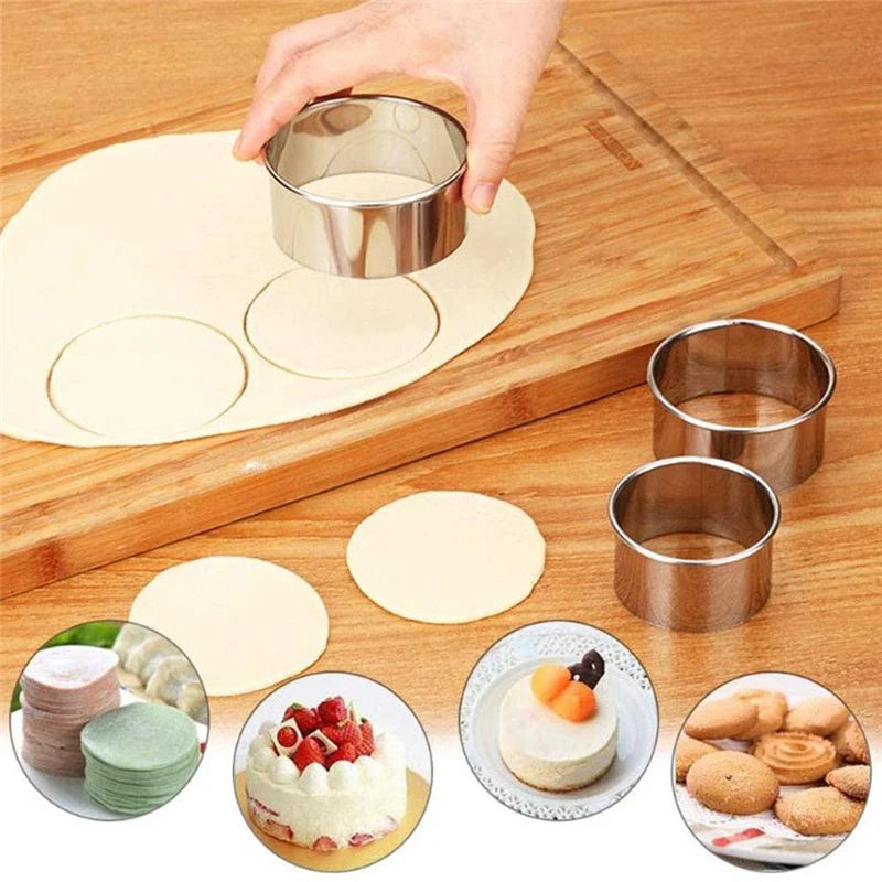 5PCS Round Stainless Steel Biscuit Mold