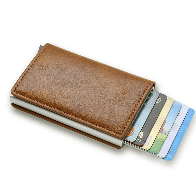 Rfid Credit Card Holder Men Wallets Bank Cardholder Case Small Leather