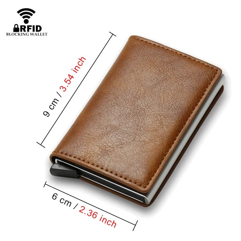 Rfid Credit Card Holder Men Wallets Bank Cardholder Case Small Leather