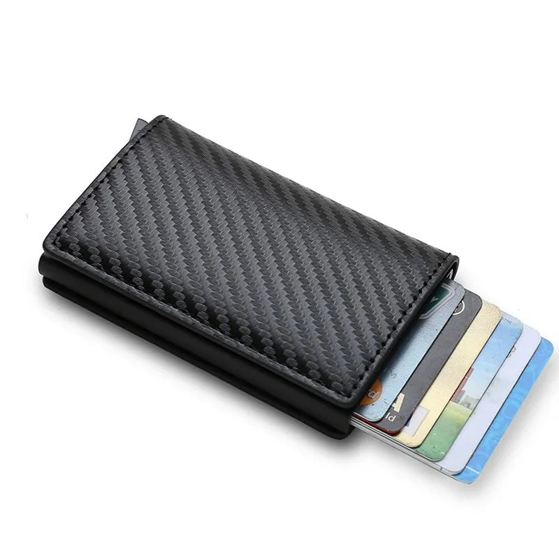 Rfid Aluminum Men Wallet Card Holders Purse Carbon Fiber