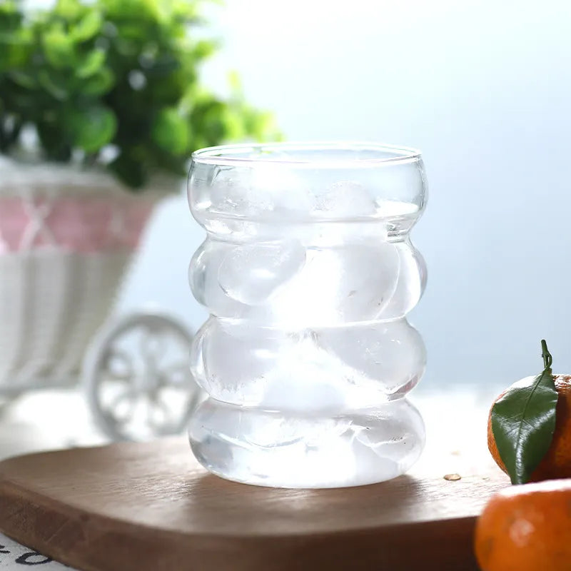 Wave Shape Glass Cup