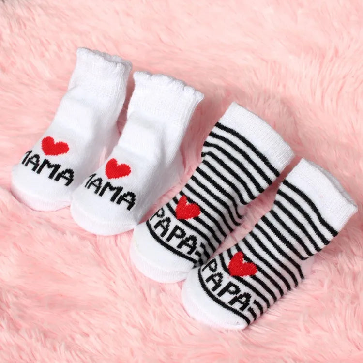 1 Pair Cotton Baby Socks Rubber Anti Slip