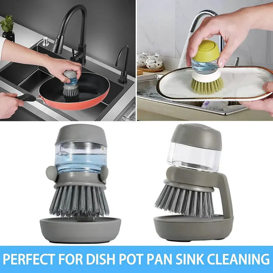 Dish Brush With Soap Dispenser