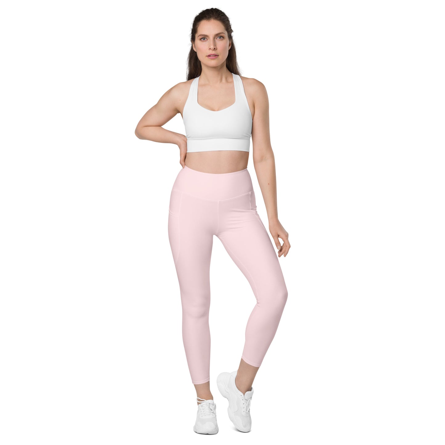 Leggings with pockets pink