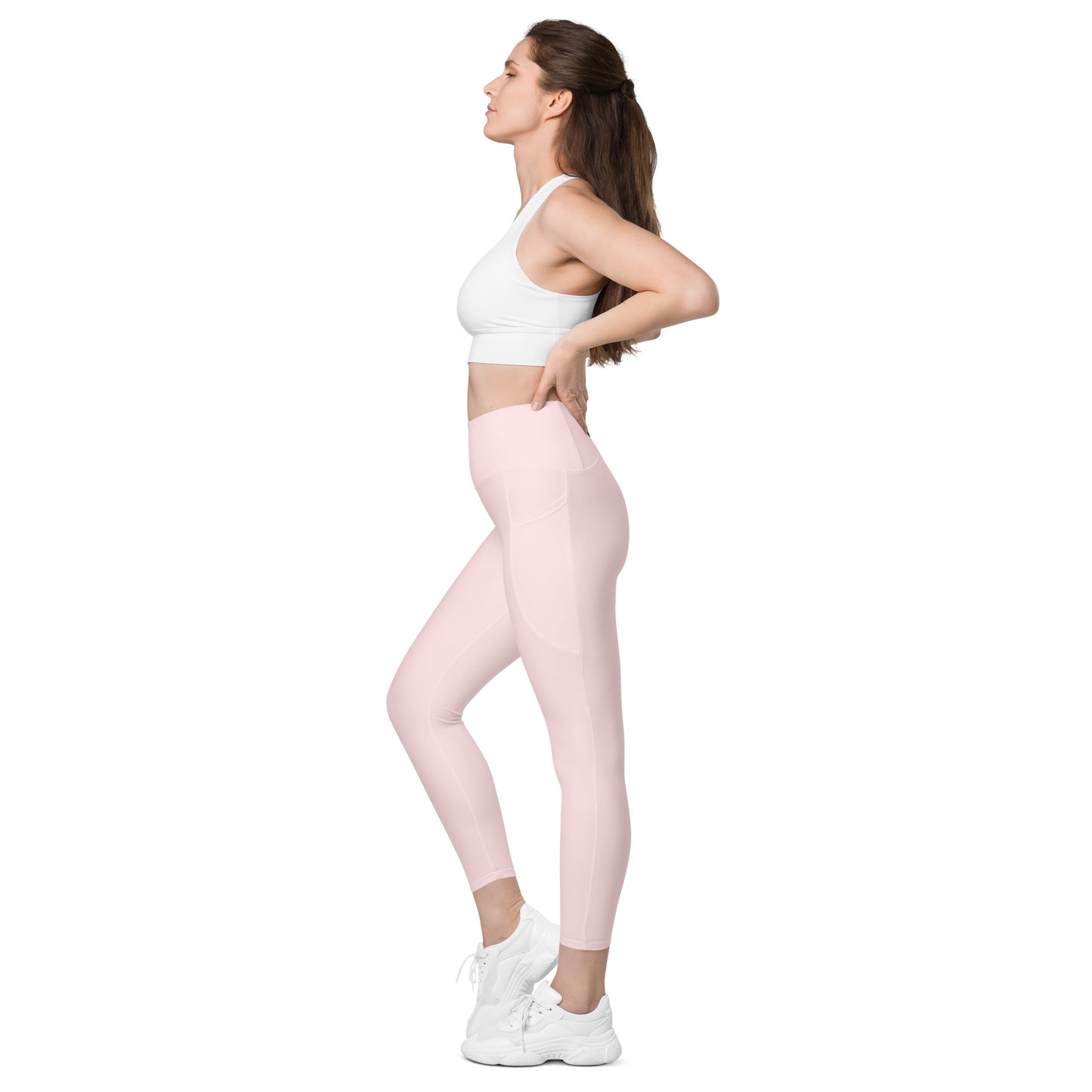 Leggings with pockets pink