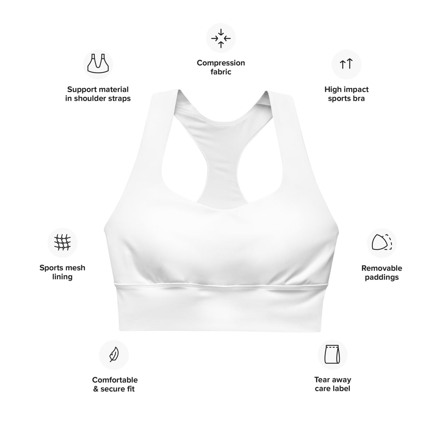 Longline sports bra