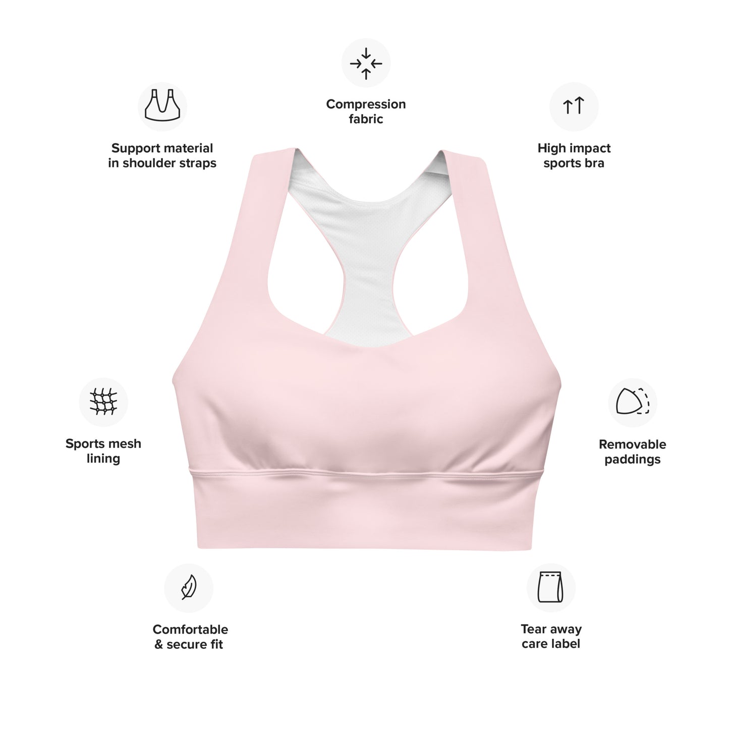 Longline sports bra