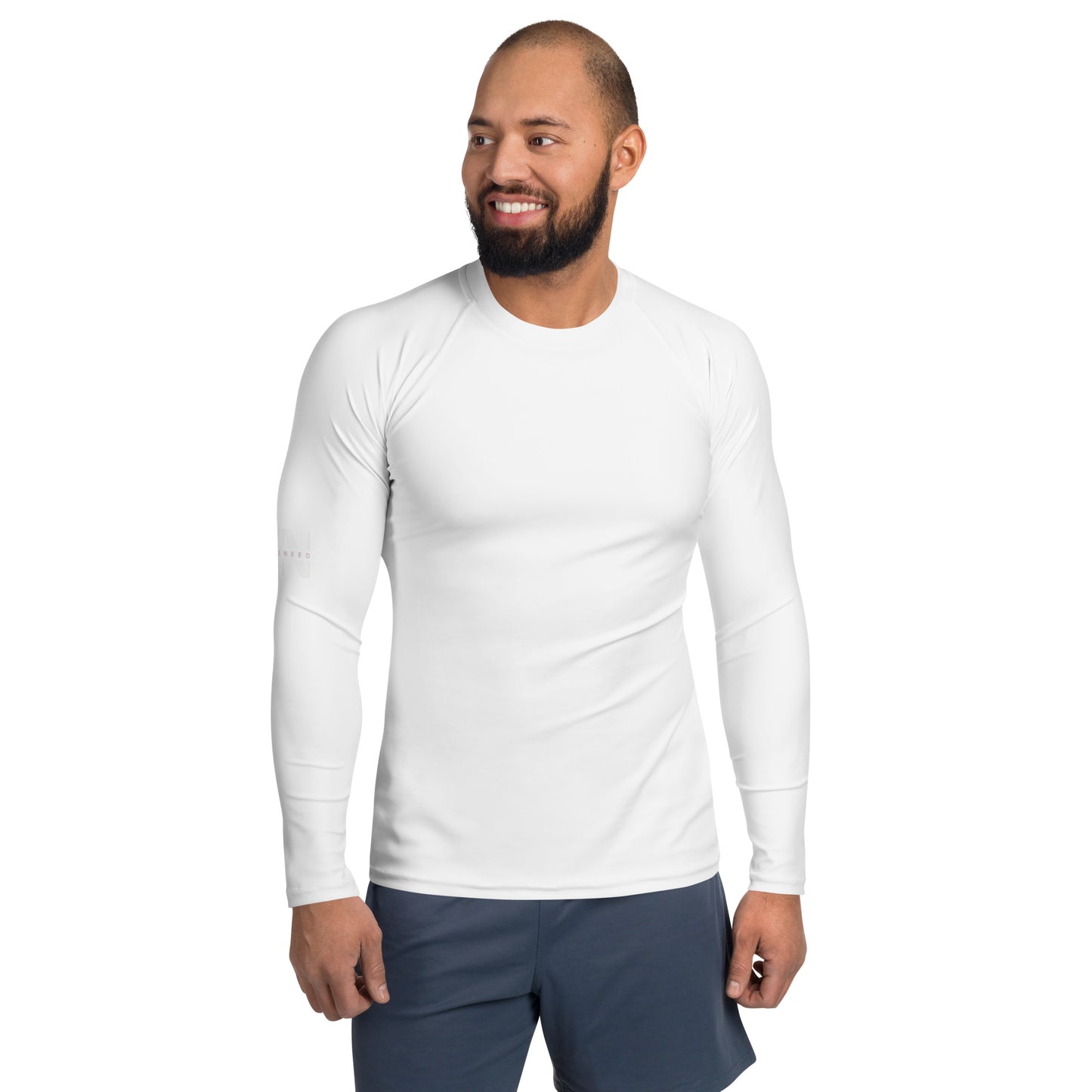 Men's rash guard white