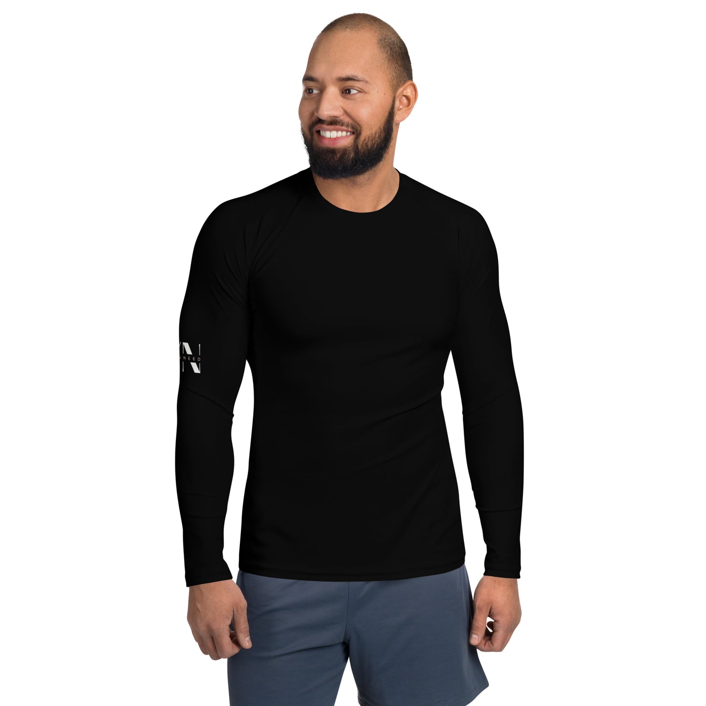 Herren-Rash-Guard schwarz