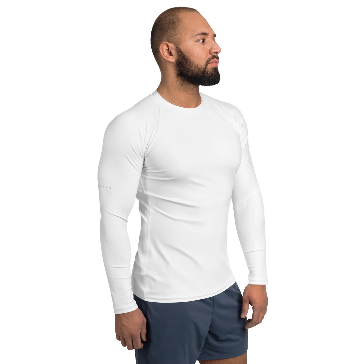 Men's rash guard white