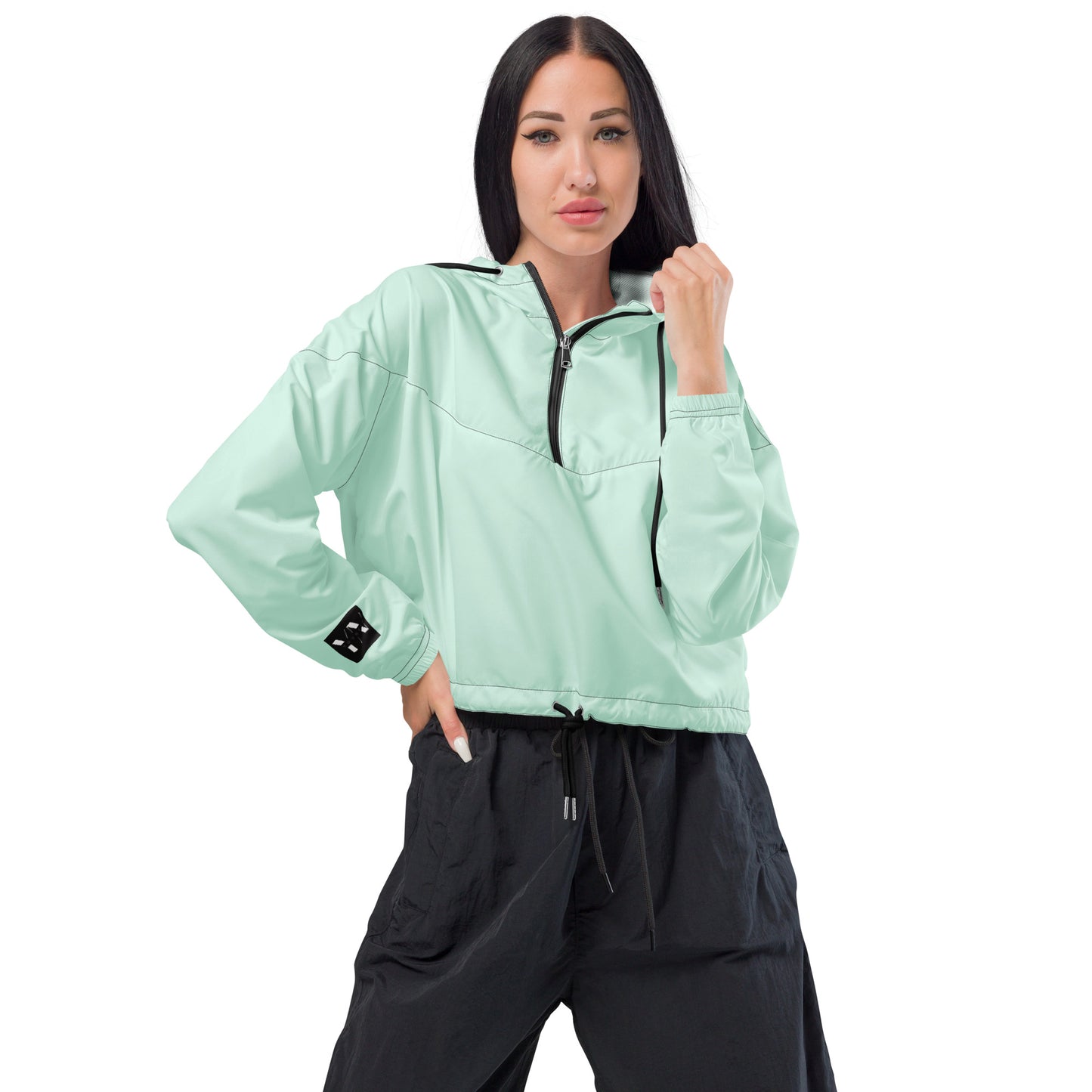 Cropped women's windbreaker for women