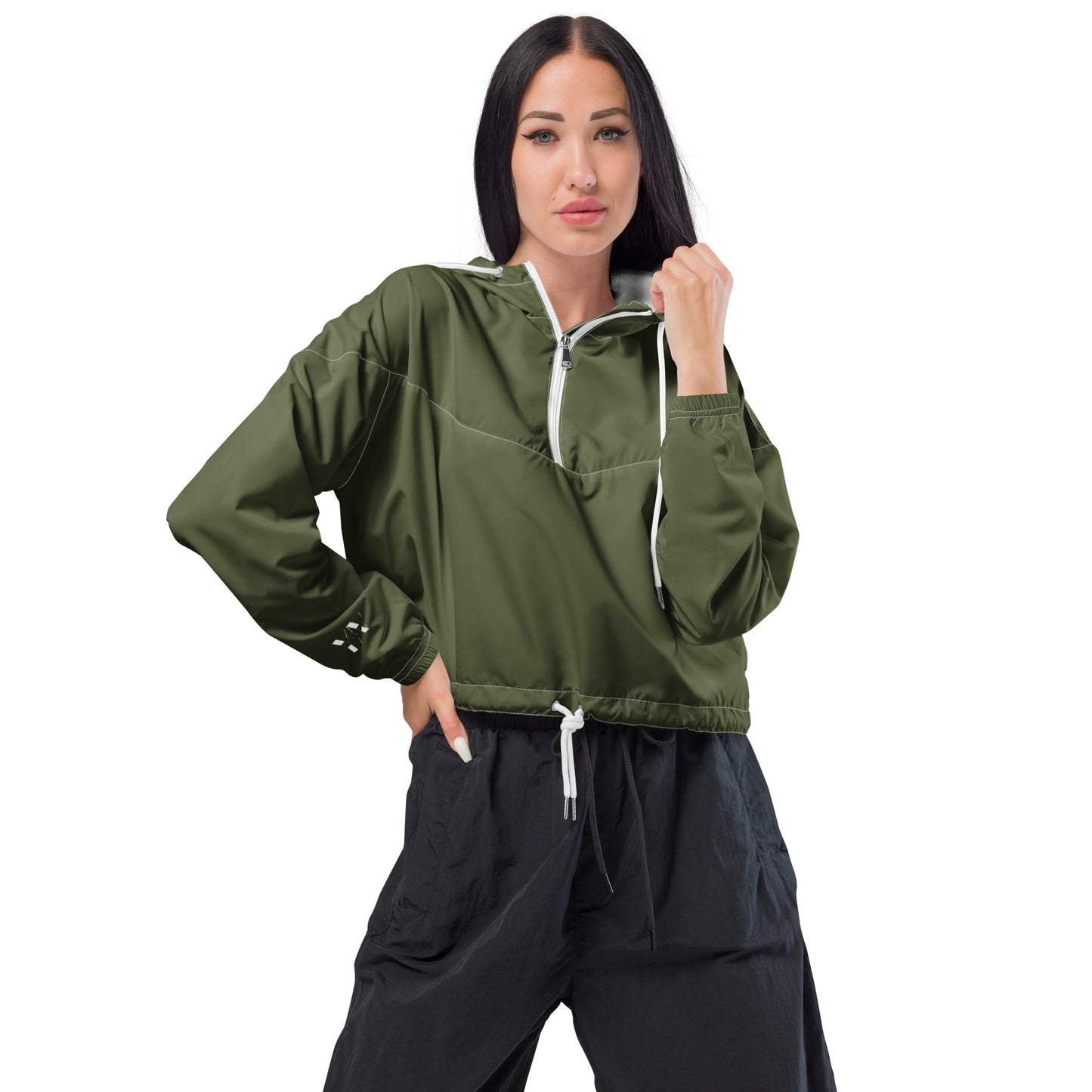 Cropped women's windbreaker for women