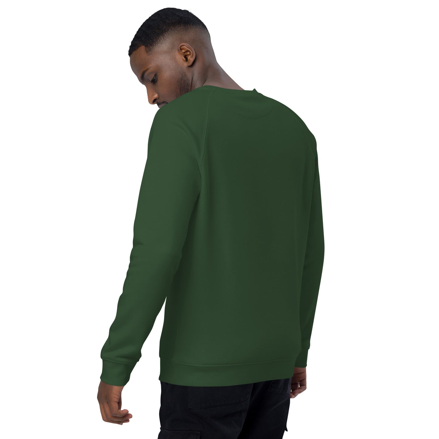 Unisex organic raglan sweater