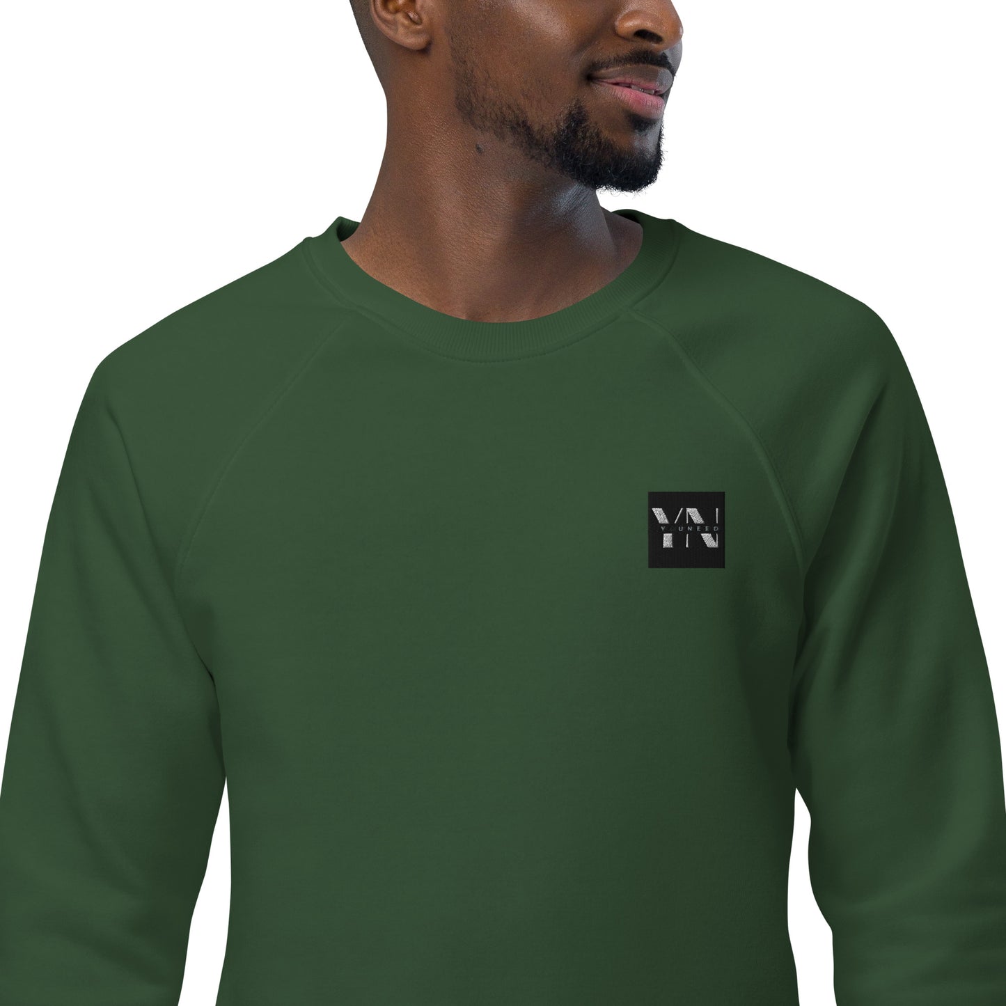 Unisex organic raglan sweater