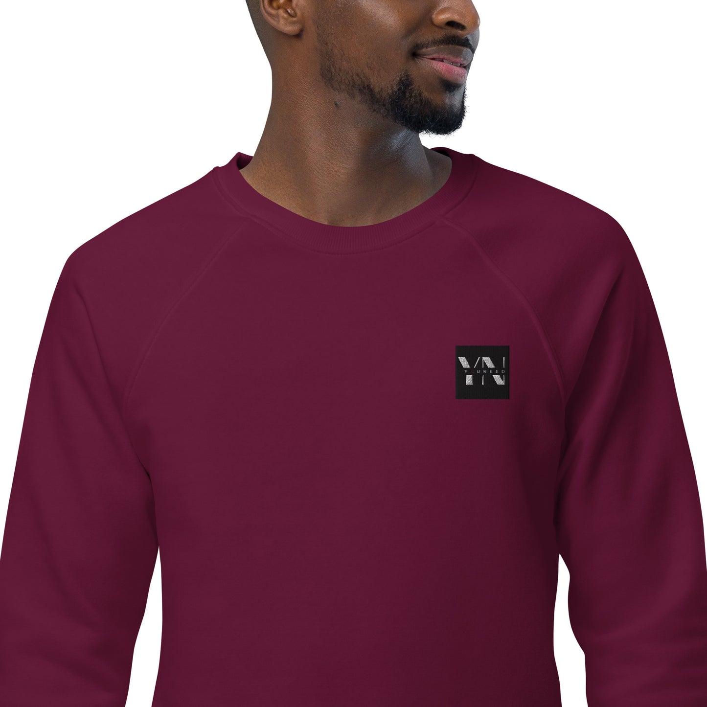 Unisex organic raglan sweater