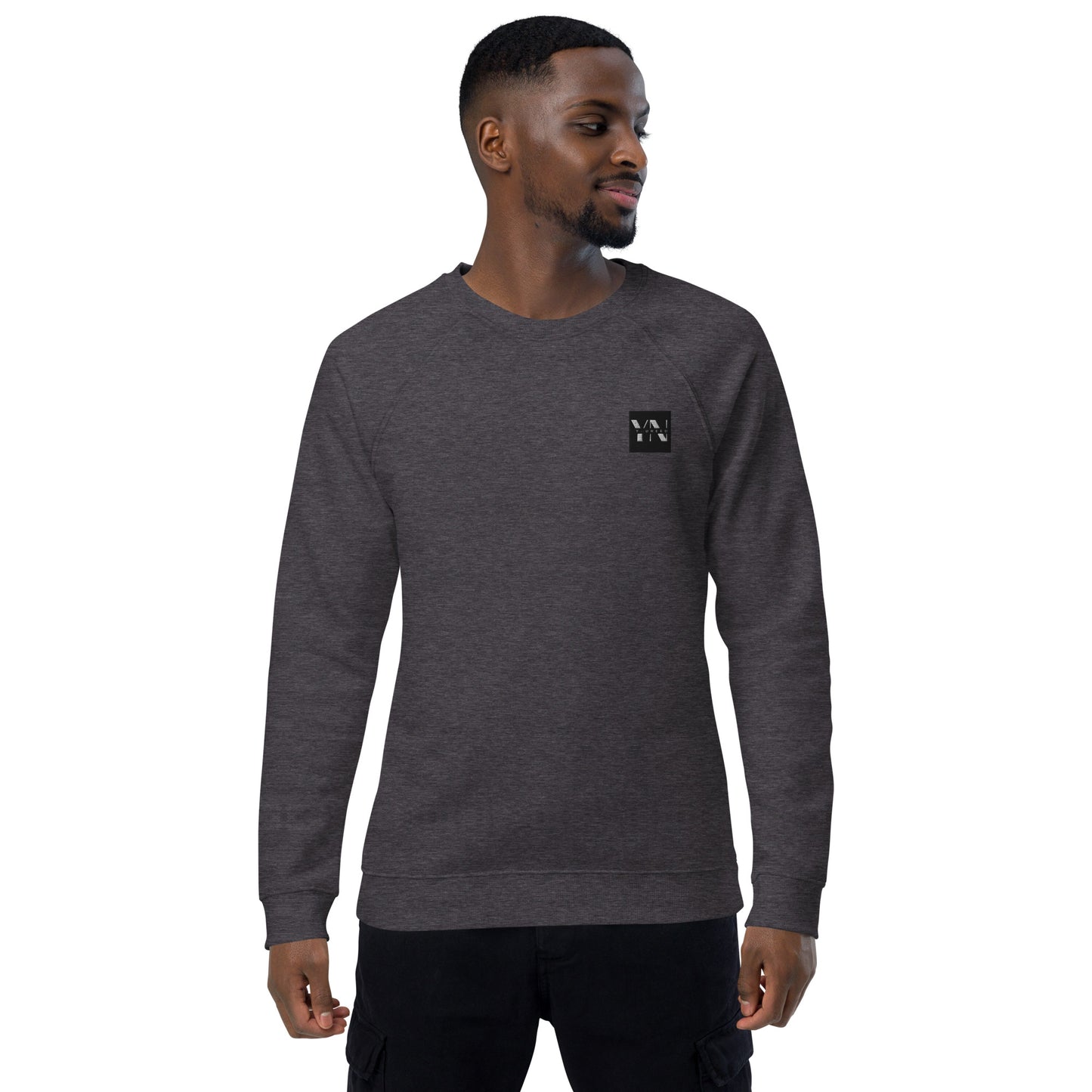 Unisex organic raglan sweater