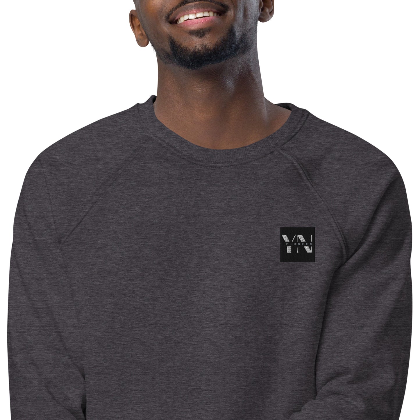 Unisex organic raglan sweater