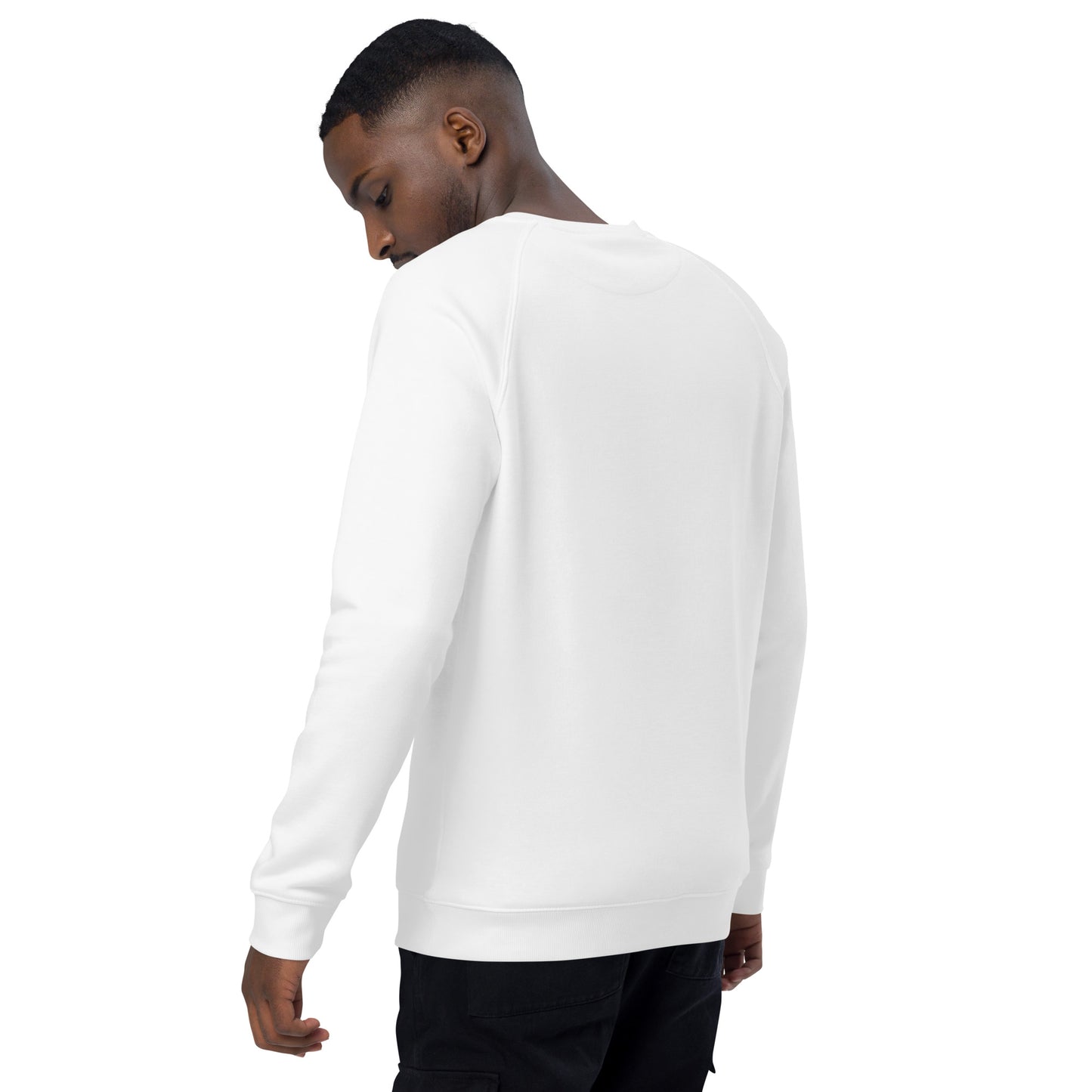 Unisex organic raglan sweater