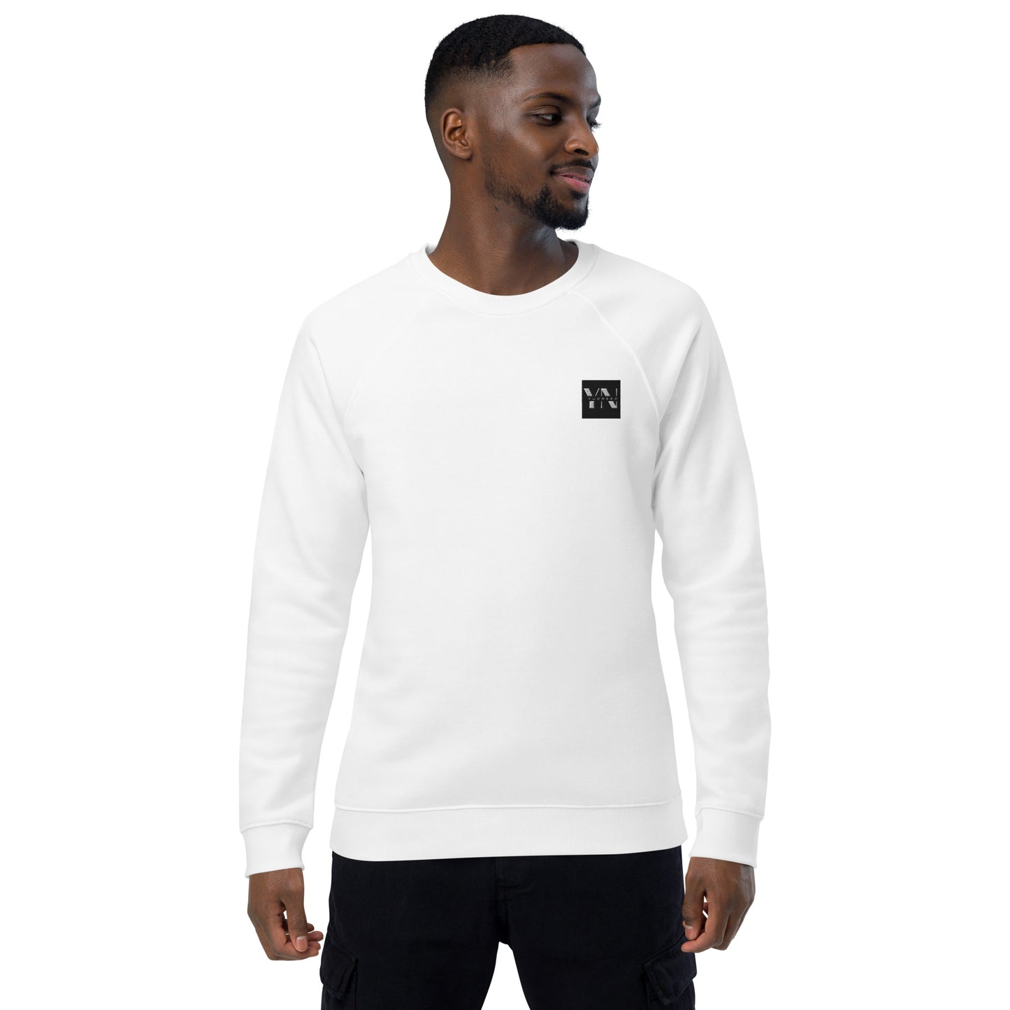 Unisex organic raglan sweater