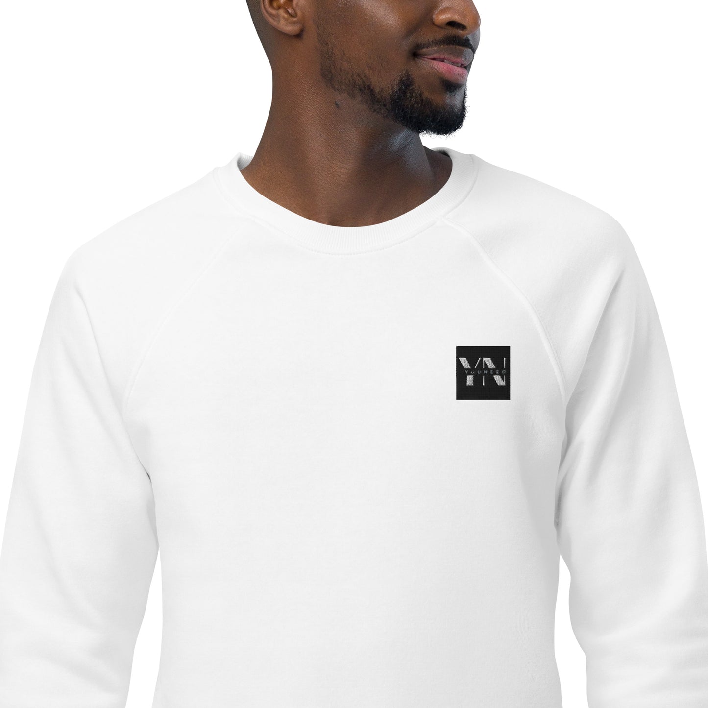 Unisex organic raglan sweater