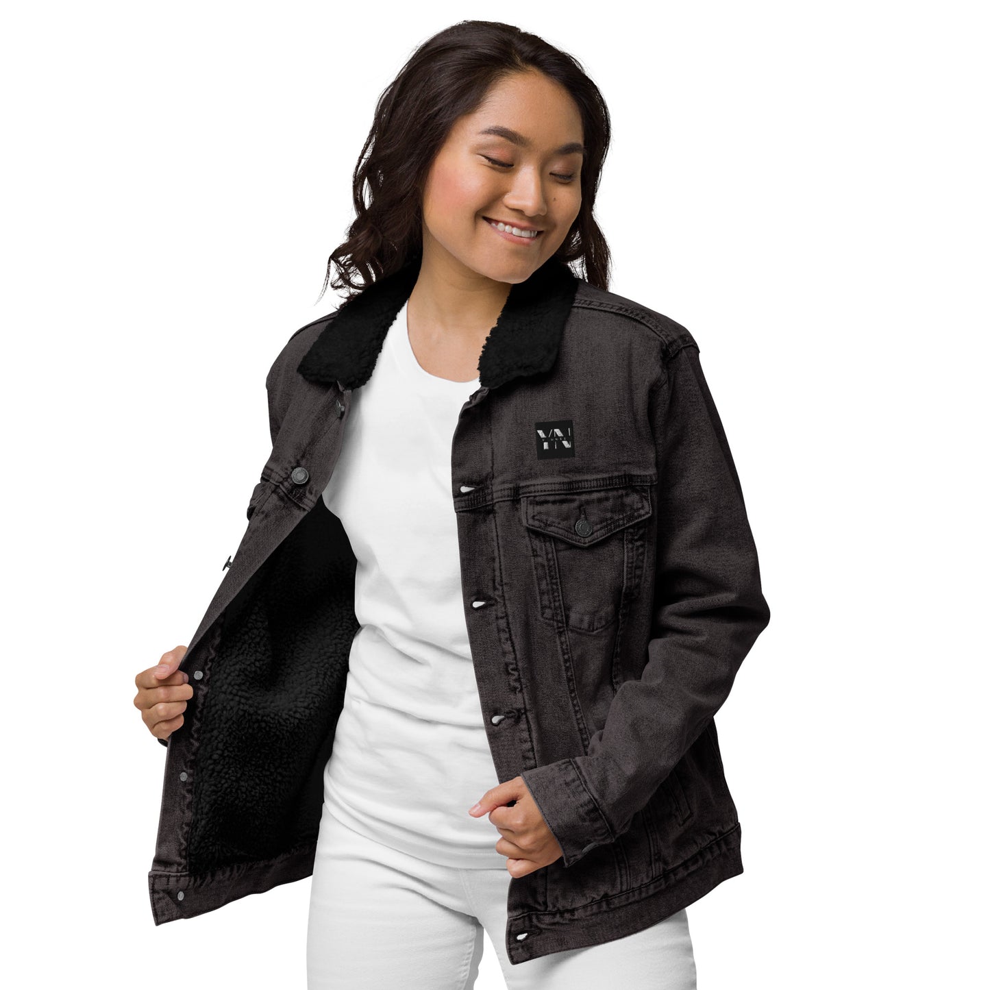 Veste en jean sherpa unisexe