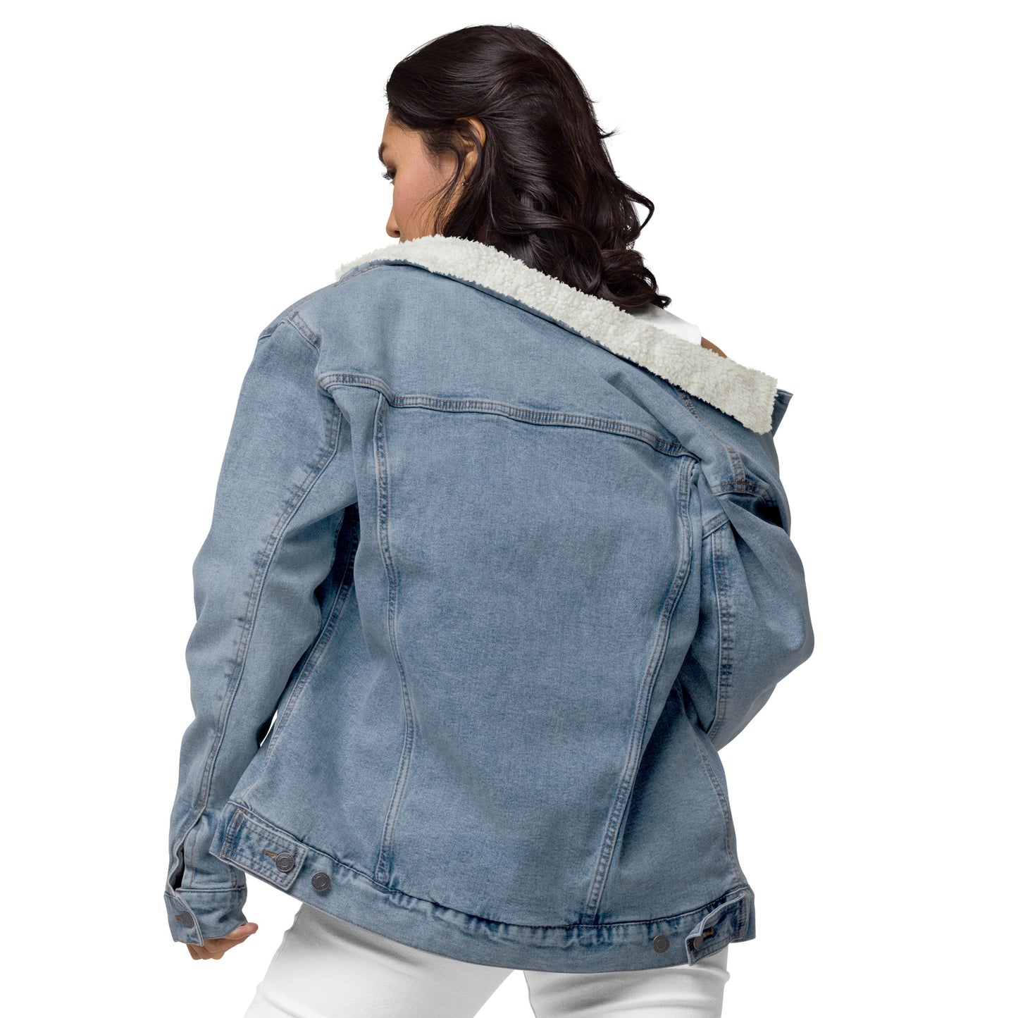 Unisex sherpa denim jacket