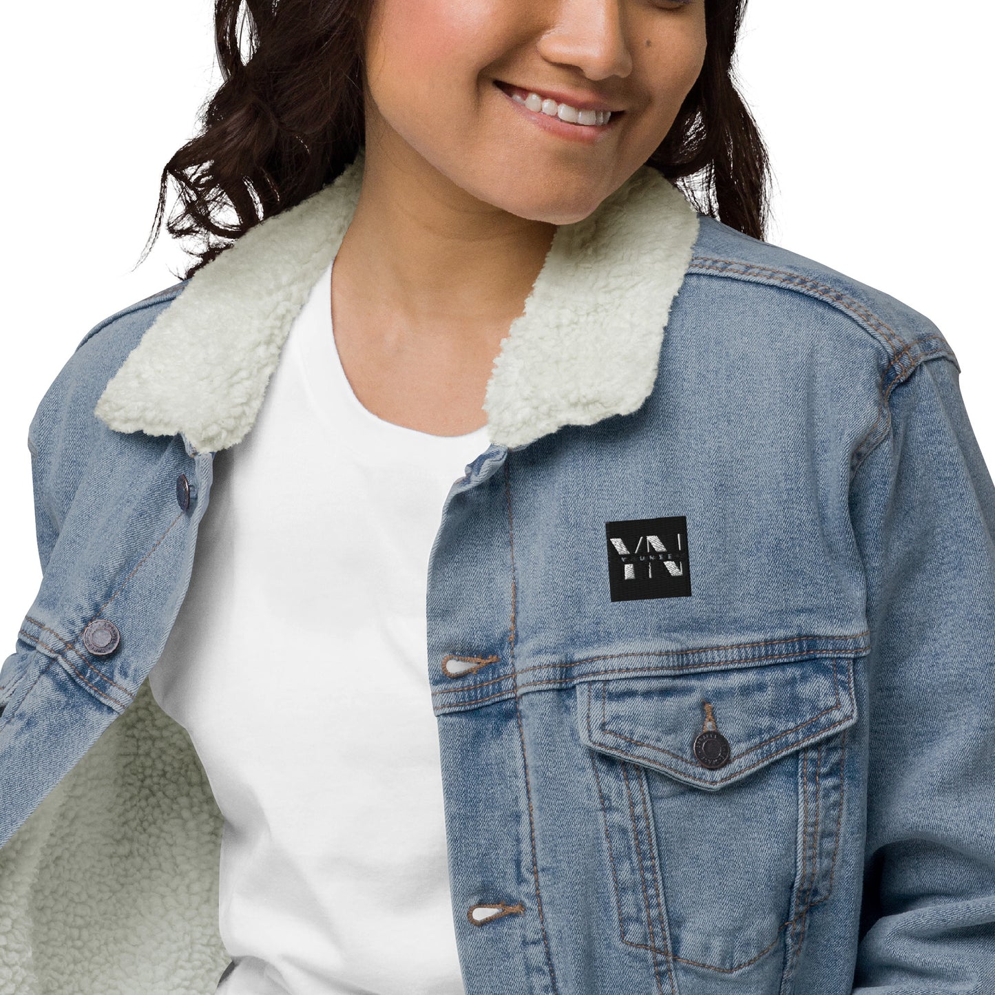 Veste en jean sherpa unisexe